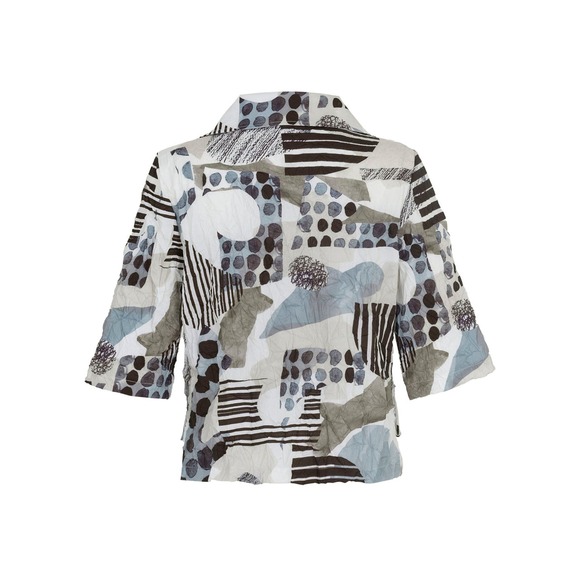 Ever Sassy Women's Abstract Printed Jacket Size M Zip Up NWT - Picture 3 of 3